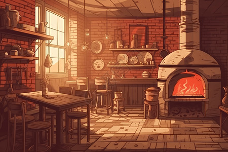 传统烘焙的店背景图片
