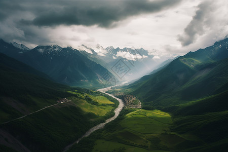 巴拉格宗大峡谷格鲁吉亚大峡谷的美丽景观背景