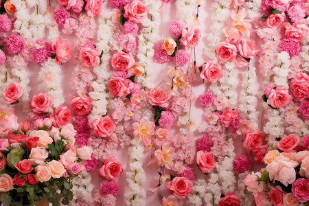 婚礼现场的花束背景图片