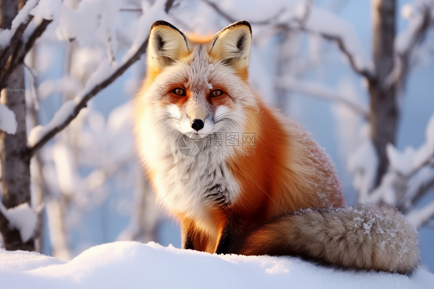 荒野中的红狐狸图片