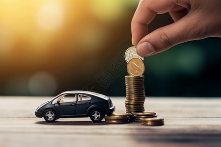 汽车金融素材买车的货币建议概念图背景