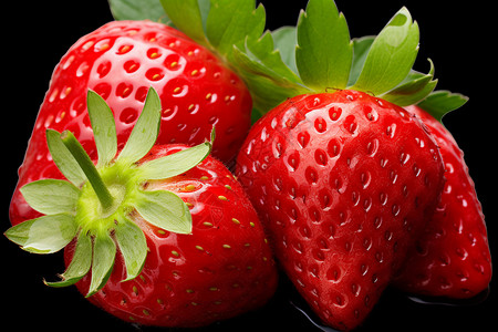 红润的草莓图片