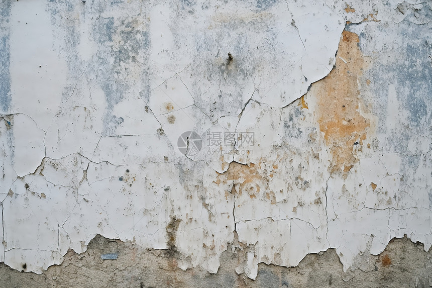 风化开裂的墙壁背景图片