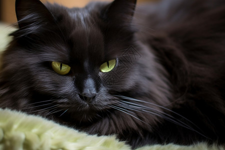 慵懒的黑猫慵懒的宠物猫咪背景