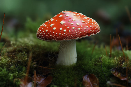 野生的蘑菇斑点毒菌高清图片