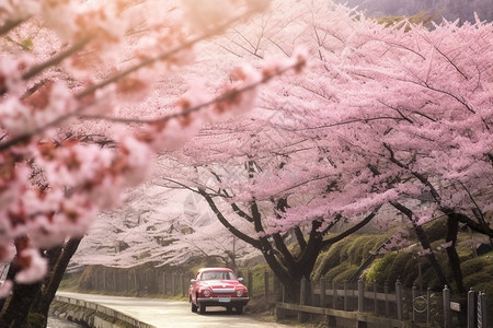 春天东京盛开的美丽樱花图片