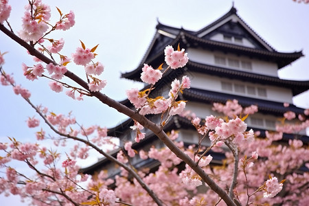 枝头盛开的樱花图片
