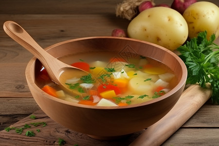美味蔬菜汤健康美味的蔬菜汤背景