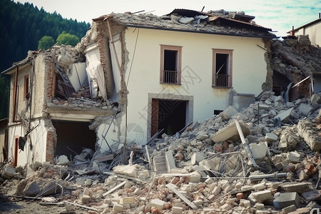 破坏人类家园的地震灾害高清图片