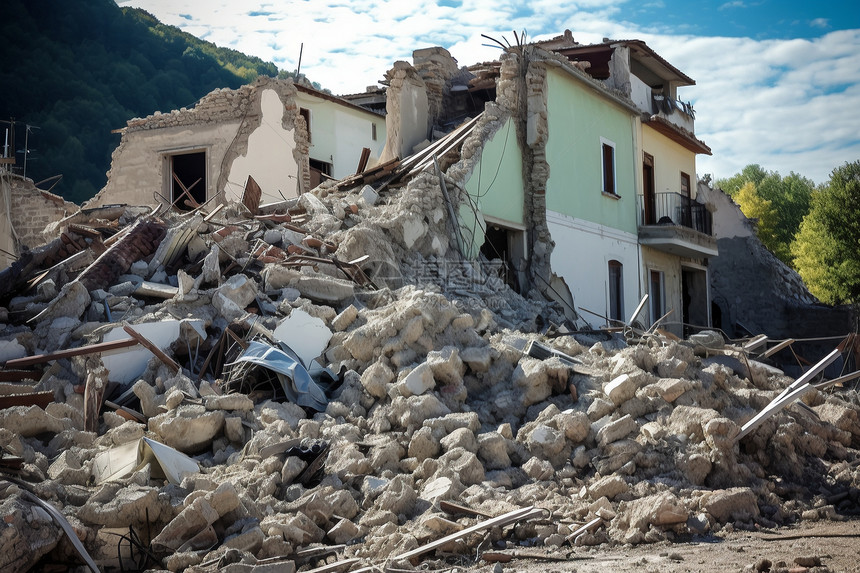 不可抗拒的地震灾害图片