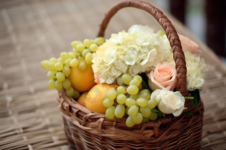 订婚仪式的水果花篮图片