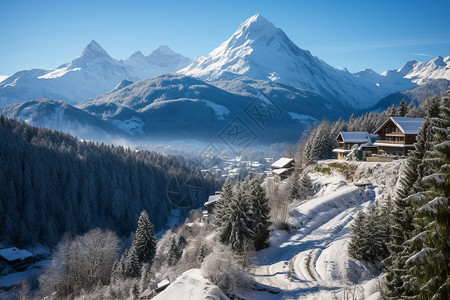 欧洲阿尔卑斯山脉的美丽景观图片