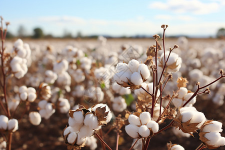 乡村大型棉花种植基地背景图片