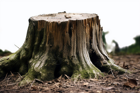 森林腐烂的大树根高清图片