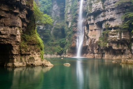 瀑布的美丽景观图片