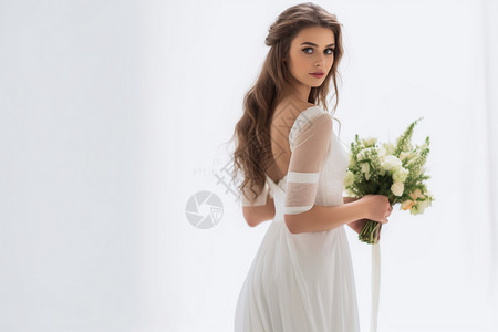 美丽优雅的新娘子背景图片