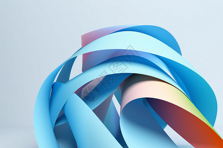 丝带形状缠绕在一起的丝带设计图片