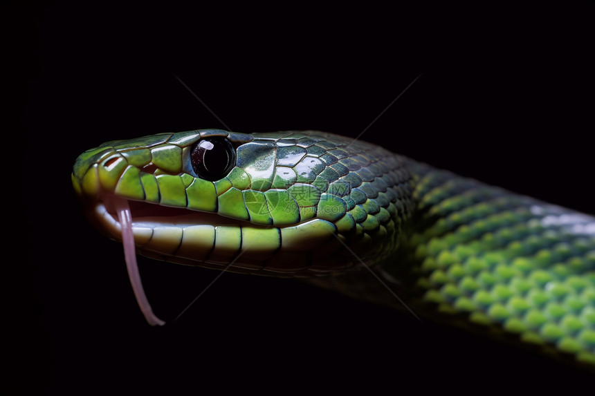 绿色的蛇图片