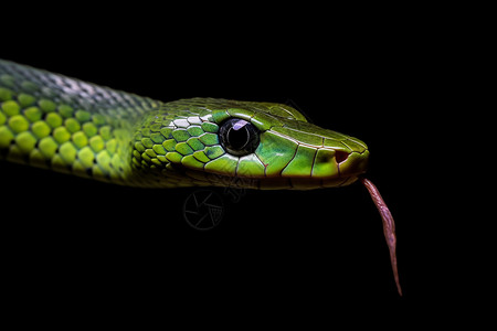 翠绿的蛇背景图片