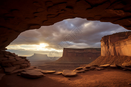 天然砂岩地质的美丽景观图片