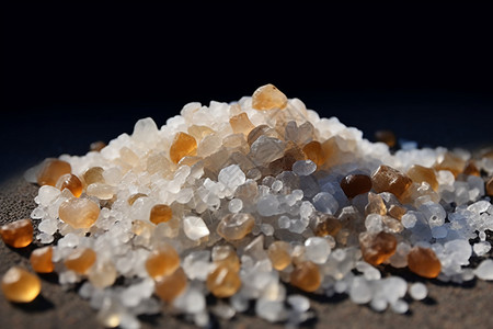 透明的海盐食盐晶体高清图片