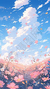 粉色一片花瓣阳光下的美丽花瓣插画