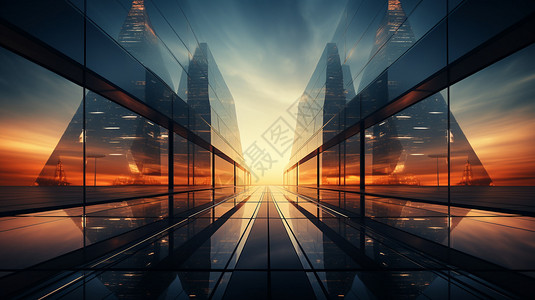 玻璃建筑物未来派建筑物设计图片