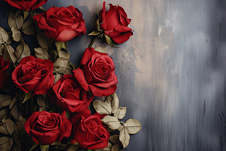复古浪漫的玫瑰花背景图片