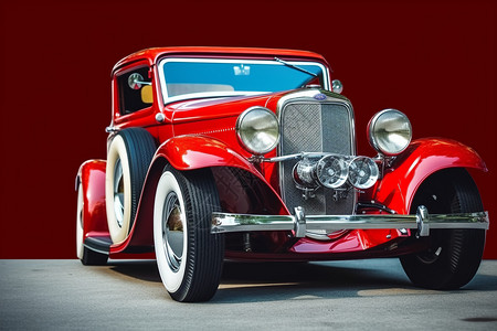 历史悠久的老式古董汽车背景图片