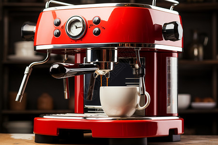 家用咖啡机厨房蒸汽式咖啡机背景