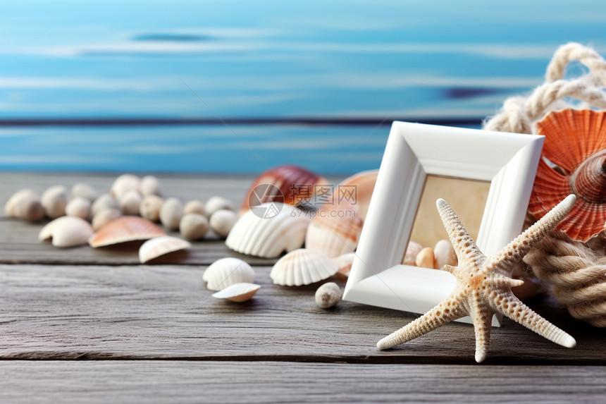 海边天然的贝壳图片