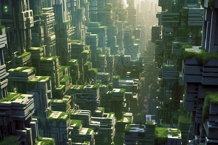 绿植微景观科幻城市景观设计图片