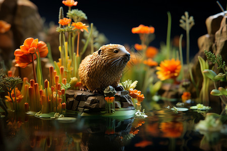 体素河狸的微型世界图片