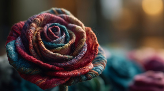 漂亮的羊毛毡玫瑰花图片