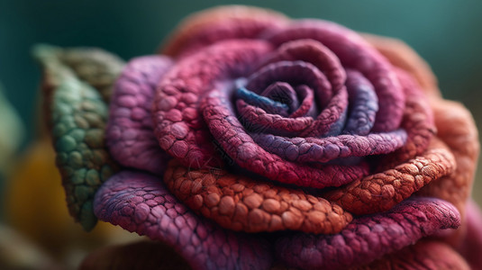 羊毛毡玫瑰花的层层花瓣图片