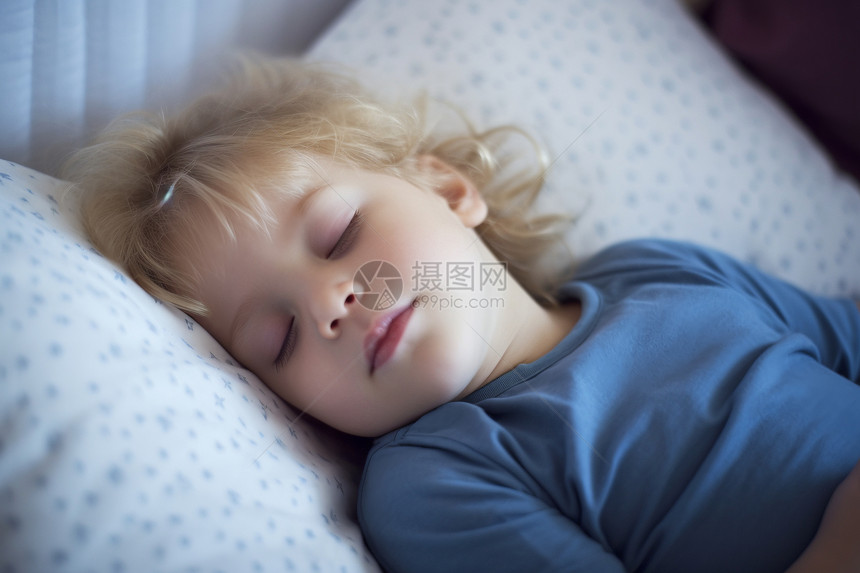 幸福睡眠的外国女孩图片