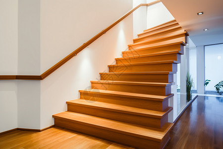 现代别墅木质楼梯图片