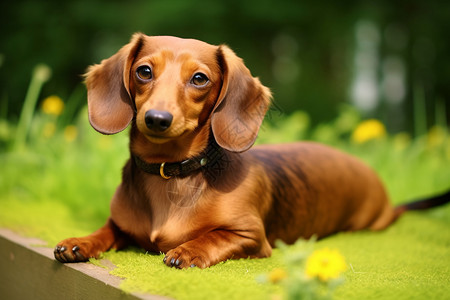 宠物腊肠犬背景图片