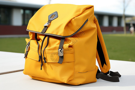 黄色的书包黄色的旅行背包背景