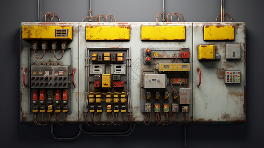 复杂的电力电箱图片