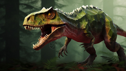 野生的恐龙插图背景图片