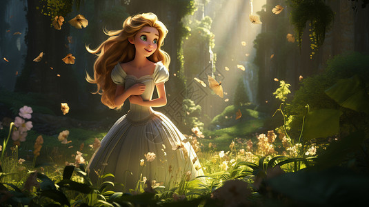 森林里美丽的公主图片