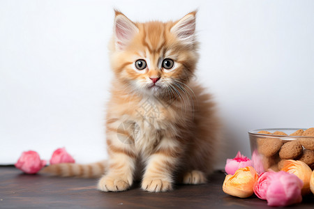 可爱的猫咪幼崽背景图片