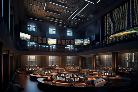金融证券交易所大厅图片
