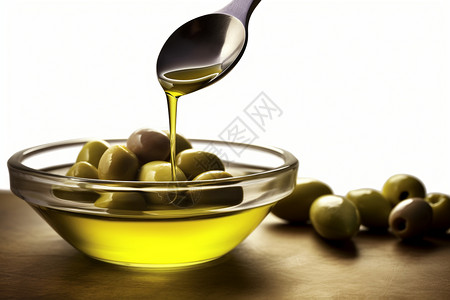 新鲜的橄榄油高清图片