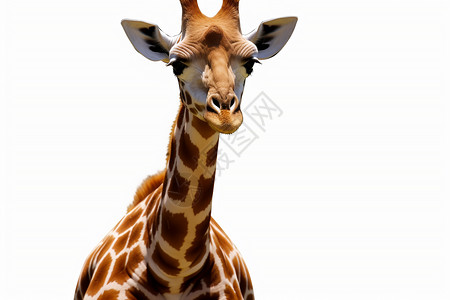 长脖子长颈鹿一只食草的长颈鹿背景