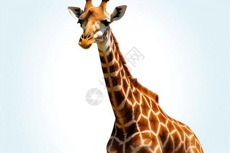 长脖子长颈鹿有着长脖子的动物背景