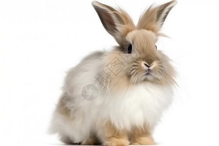 可爱的安哥拉兔背景图片