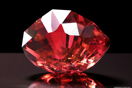一颗闪亮的红宝石背景图片