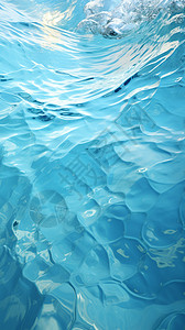 蔚蓝的大海水波纹图片